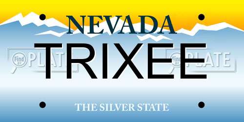 TRIXEE Nevada License Plate