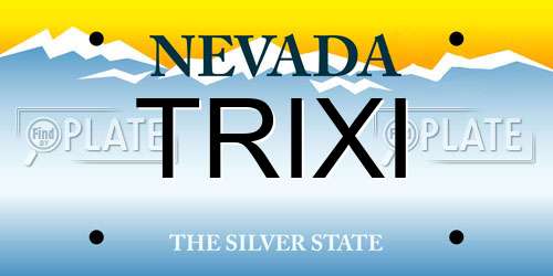 TRIXI Nevada License Plate
