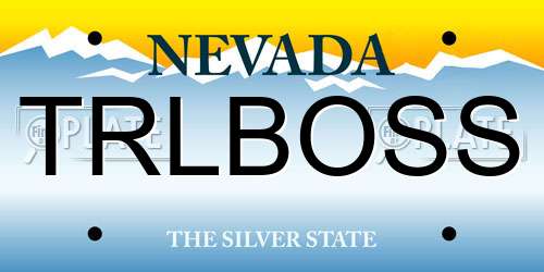 TRLBOSS Nevada License Plate
