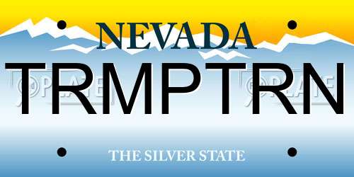 TRMPTRN Nevada License Plate