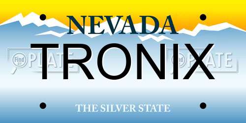 TRONIX Nevada License Plate