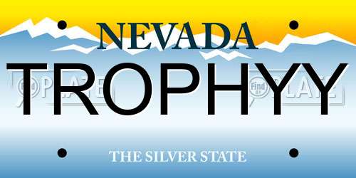 TROPHYY Nevada License Plate