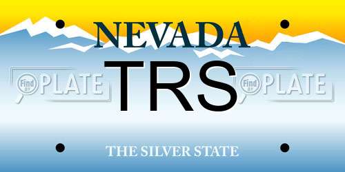 TRS Nevada License Plate