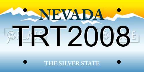 TRT2008 Nevada License Plate