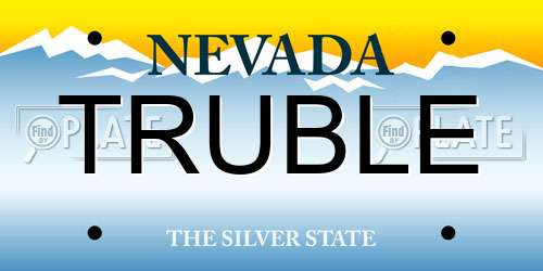TRUBLE Nevada License Plate