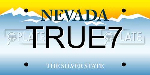 TRUE7 Nevada License Plate