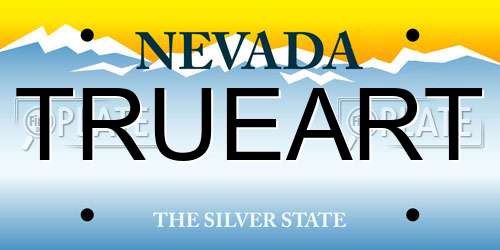 TRUEART Nevada License Plate