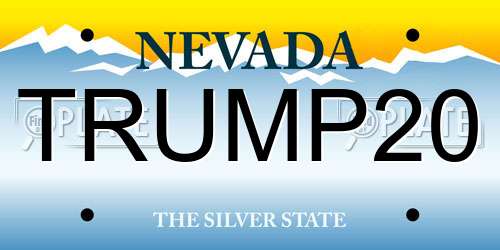TRUMP20 Nevada License Plate