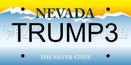 TRUMP3 Nevada License Plate