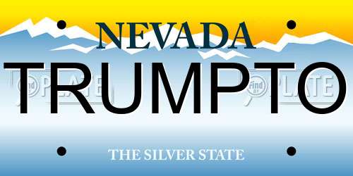 TRUMPTO Nevada License Plate