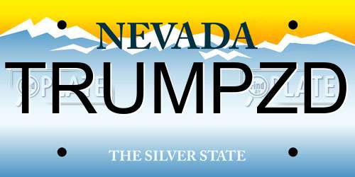 TRUMPZD Nevada License Plate