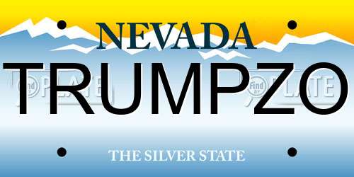 TRUMPZO Nevada License Plate