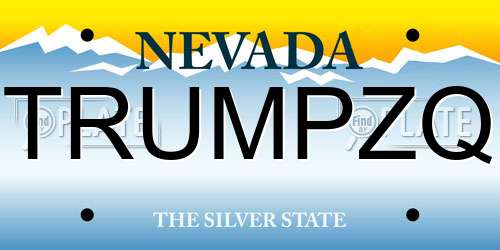 TRUMPZQ Nevada License Plate