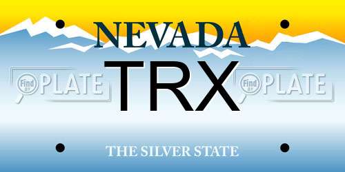 TRX Nevada License Plate