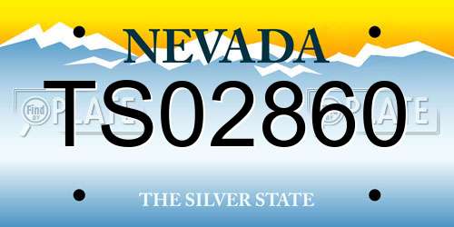 TS02860 Nevada License Plate