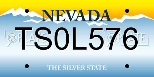 TS0L576 Nevada License Plate