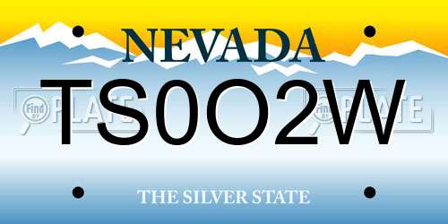 TS0O2W Nevada License Plate