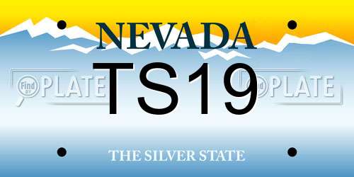 TS19 Nevada License Plate