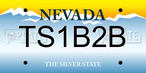 TS1B2B Nevada License Plate