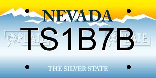 TS1B7B Nevada License Plate