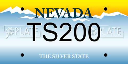 TS200 Nevada License Plate