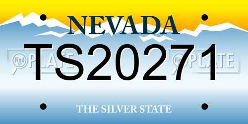 TS20271 Nevada License Plate