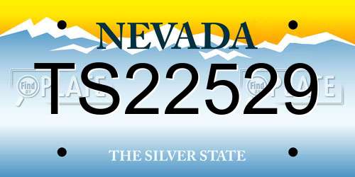 TS22529 Nevada License Plate