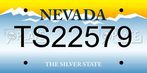TS22579 Nevada License Plate