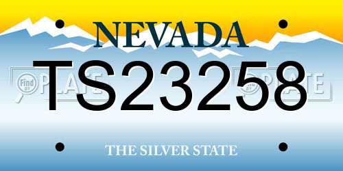 TS23258 Nevada License Plate