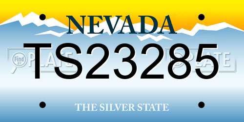 TS23285 Nevada License Plate
