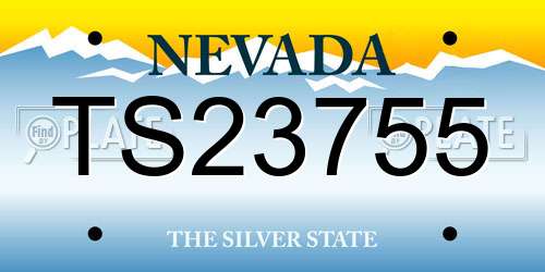 TS23755 Nevada License Plate
