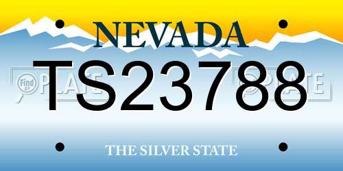 TS23788 Nevada License Plate