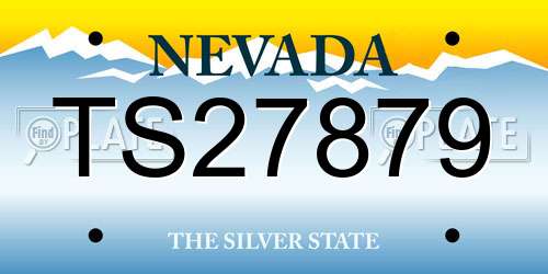 TS27879 Nevada License Plate