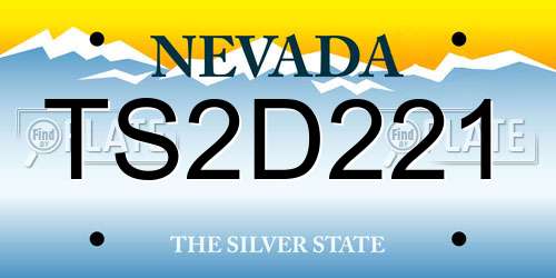 TS2D221 Nevada License Plate