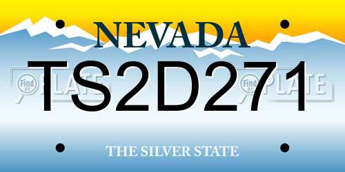 TS2D271 Nevada License Plate