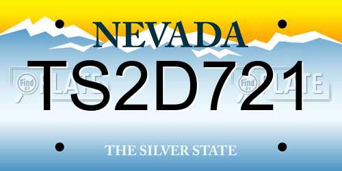 TS2D721 Nevada License Plate