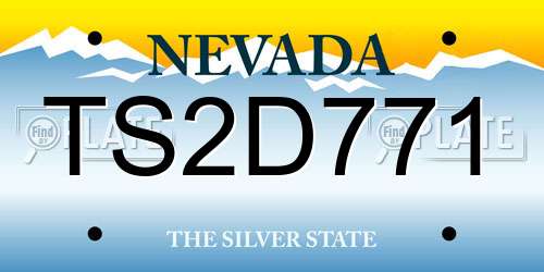TS2D771 Nevada License Plate
