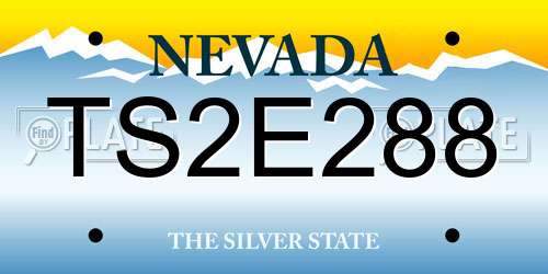 TS2E288 Nevada License Plate