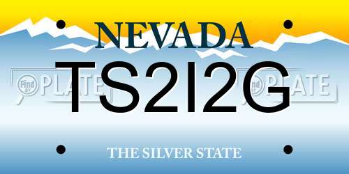 TS2I2G Nevada License Plate