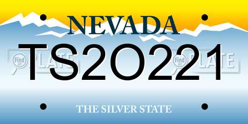 TS2O221 Nevada License Plate