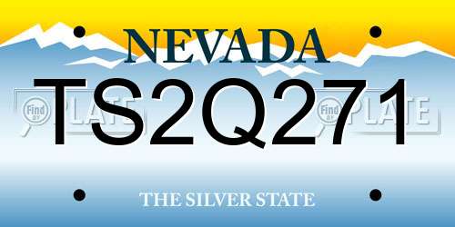TS2Q271 Nevada License Plate