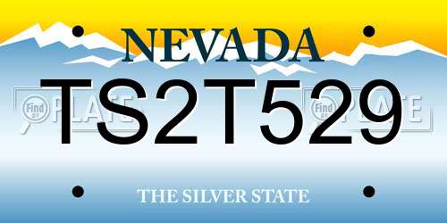 TS2T529 Nevada License Plate