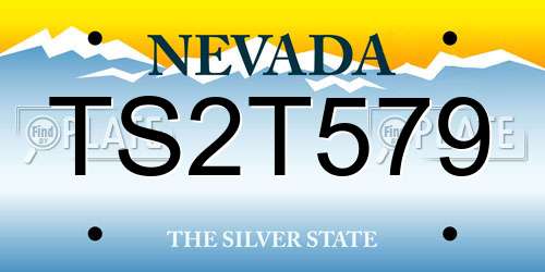 TS2T579 Nevada License Plate