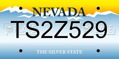 TS2Z529 Nevada License Plate