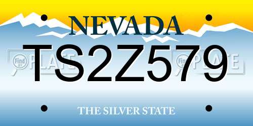 TS2Z579 Nevada License Plate