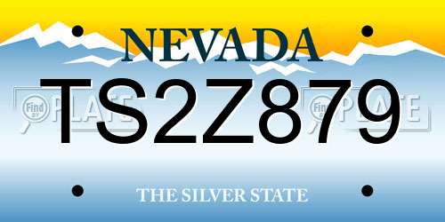 TS2Z879 Nevada License Plate