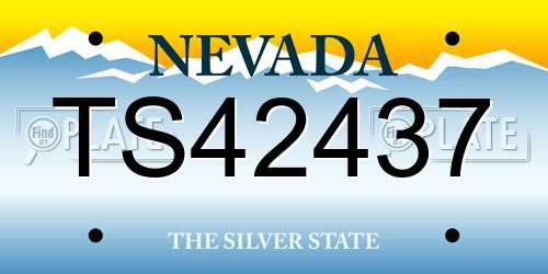 TS42437 Nevada License Plate
