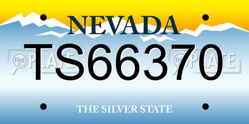 TS66370 Nevada License Plate