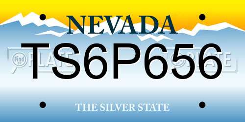 TS6P656 Nevada License Plate