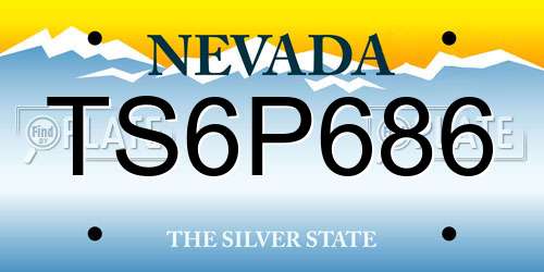TS6P686 Nevada License Plate